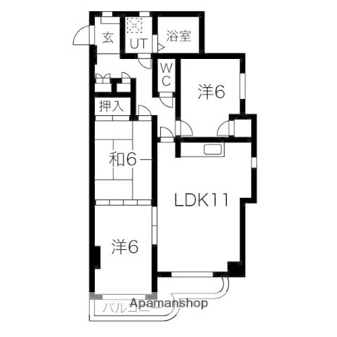岐阜県大垣市熊野町５ 荒尾駅 3LDK マンション 賃貸物件詳細