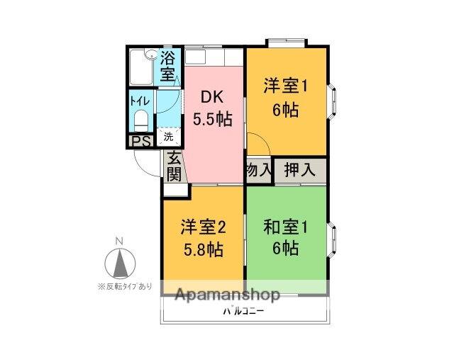 コーポコニシ 2階 3K 賃貸物件詳細