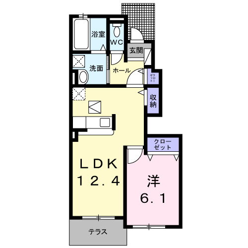 メルヴェーユ 1階 1LDK 賃貸物件詳細