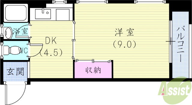 兵庫県神戸市灘区船寺通５ 灘駅 1DK マンション 賃貸物件詳細