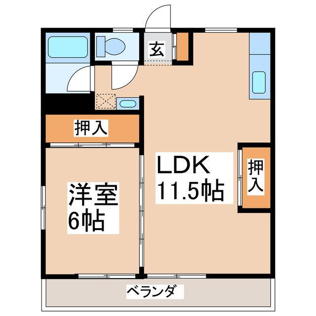 サンシティＫ 1階 1LDK 賃貸物件詳細