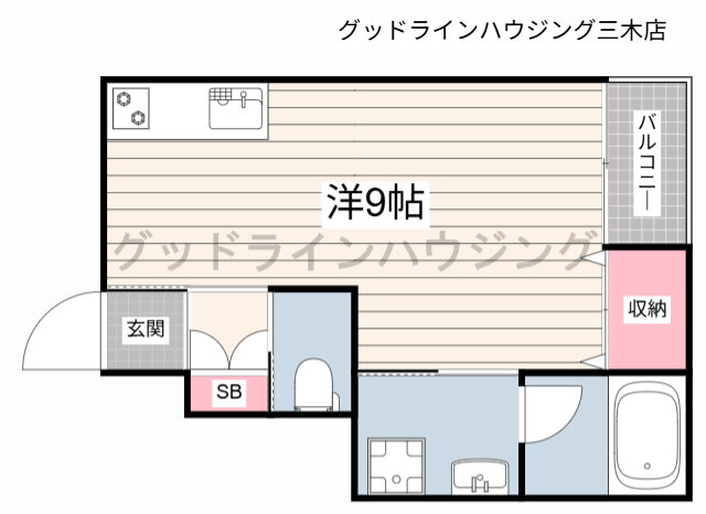 兵庫県小野市天神町 小野駅 ワンルーム アパート 賃貸物件詳細