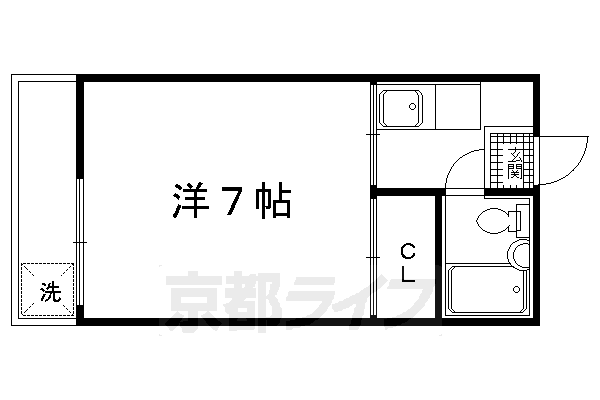 京都府京都市北区平野上八丁柳町 北野白梅町駅 1K マンション 賃貸物件詳細