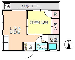 兵庫県尼崎市七松町１ 立花駅 1LDK マンション 賃貸物件詳細