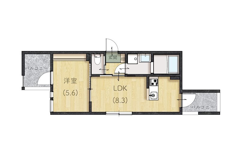 サルース 3階 1LDK 賃貸物件詳細