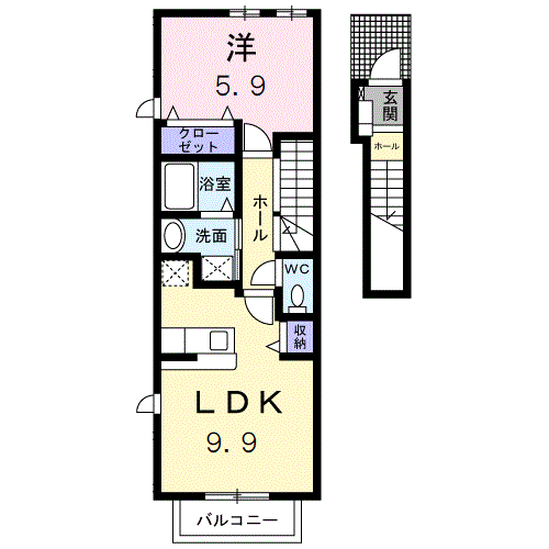 栃木県佐野市堀米町 堀米駅 1LDK アパート 賃貸物件詳細