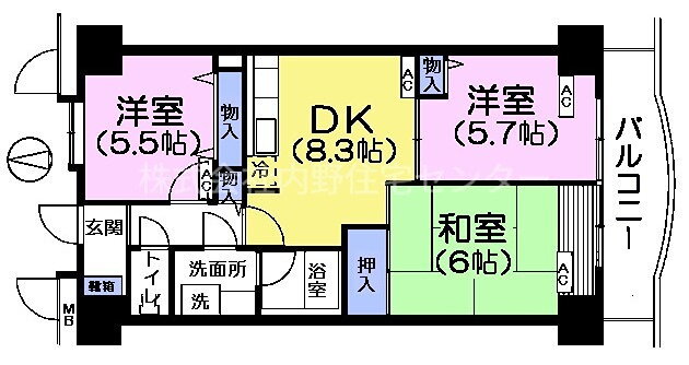 東京都練馬区練馬３ 練馬駅 3DK マンション 賃貸物件詳細