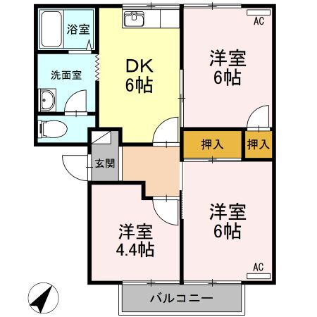 山口県光市光井４ 光駅 3DK アパート 賃貸物件詳細