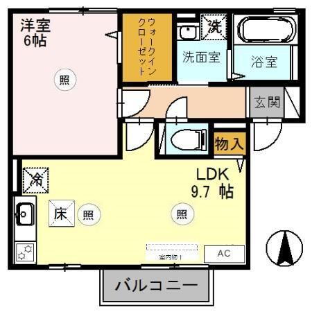 福井県福井市灯明寺３ 新田塚駅 1LDK アパート 賃貸物件詳細