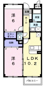 パークハイグランドマンション 2階 2LDK 賃貸物件詳細