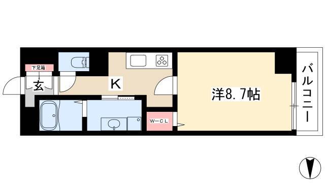 愛知県名古屋市中区新栄１ 矢場町駅 1K マンション 賃貸物件詳細
