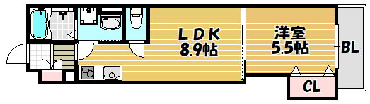 大阪府大阪市鶴見区中茶屋１ 徳庵駅 1LDK アパート 賃貸物件詳細