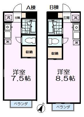 サンシティ春日Ｂ棟 1階 1K 賃貸物件詳細