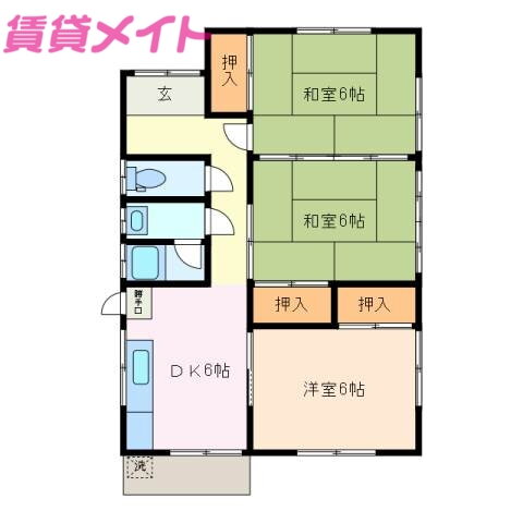 三重県松阪市五反田町５ 松阪駅 3DK 一戸建て 賃貸物件詳細