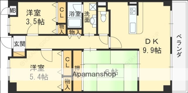 兵庫県西宮市中浜町 打出駅 3DK マンション 賃貸物件詳細