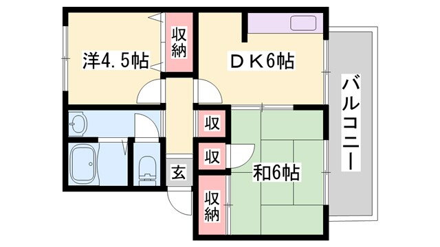 兵庫県姫路市飾磨区中島２ 飾磨駅 2DK アパート 賃貸物件詳細