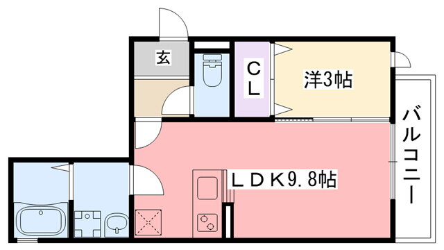 兵庫県西宮市鳴尾町２ 鳴尾・武庫川女子大前駅 1LDK アパート 賃貸物件詳細