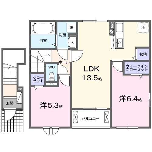 エピナールカスミガウラＡ 2階 2LDK 賃貸物件詳細