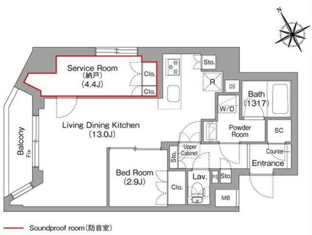 コンフォリア・リヴ平井ＭＵＴＩＯ 1階 1SLDK 賃貸物件詳細