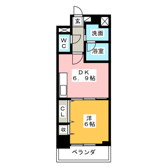 愛知県名古屋市西区城西１ 浅間町駅 1DK マンション 賃貸物件詳細