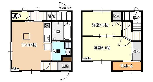 富山県高岡市野村 越中中川駅 2DK アパート 賃貸物件詳細