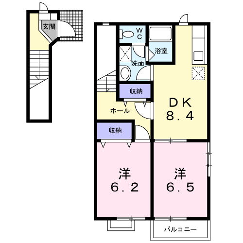 栃木県小山市西城南５ 小山駅 2DK アパート 賃貸物件詳細