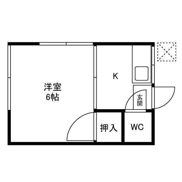 小林荘 1階 1K 賃貸物件詳細