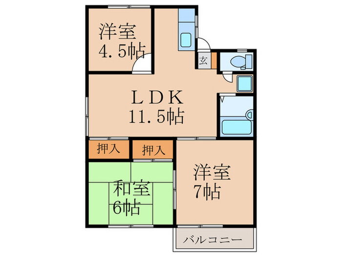 福岡県飯塚市楽市 天道駅 3LDK アパート 賃貸物件詳細