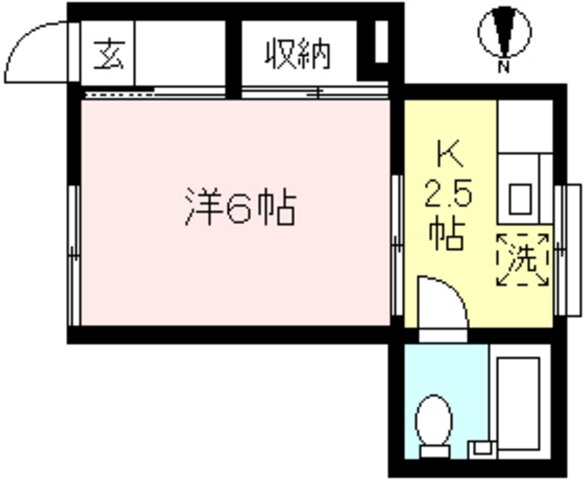 ハウスえんどう 2階 1K 賃貸物件詳細