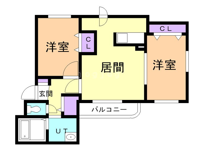 メープル北郷 1階 2LDK 賃貸物件詳細