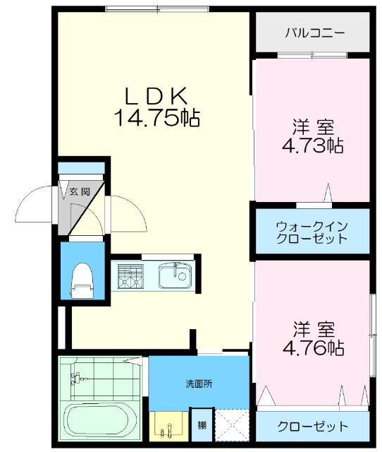 （仮称）北広島市共栄町３丁目ＭＳ 3階 2LDK 賃貸物件詳細