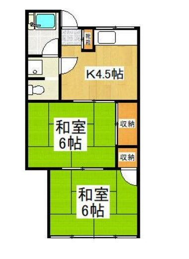 神奈川県川崎市多摩区菅馬場１ 稲田堤駅 2K アパート 賃貸物件詳細