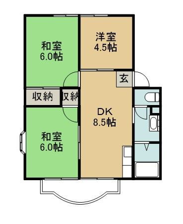 茨城県守谷市松前台４ 新守谷駅 3DK アパート 賃貸物件詳細