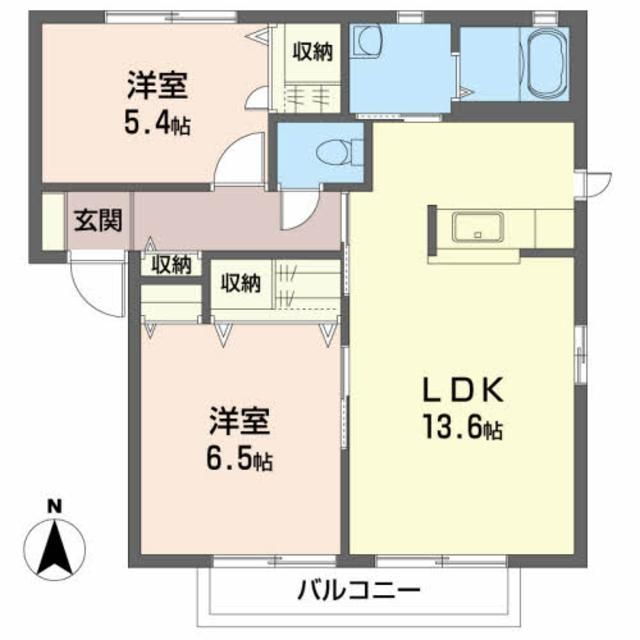 クレストコートＩＩＩ 2階 2LDK 賃貸物件詳細