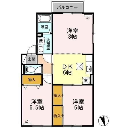 新潟県新潟市西区ときめき東１ 新潟駅 3DK アパート 賃貸物件詳細