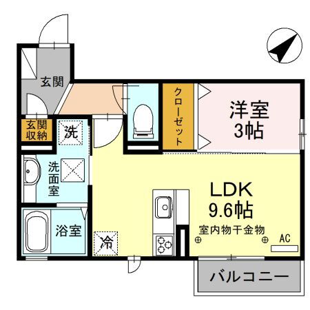 富山県富山市中川原 1LDK アパート 賃貸物件詳細