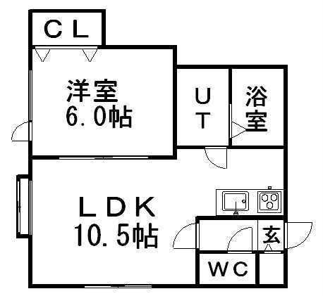 北海道札幌市白石区北郷四条１２ 平和駅 1LDK アパート 賃貸物件詳細