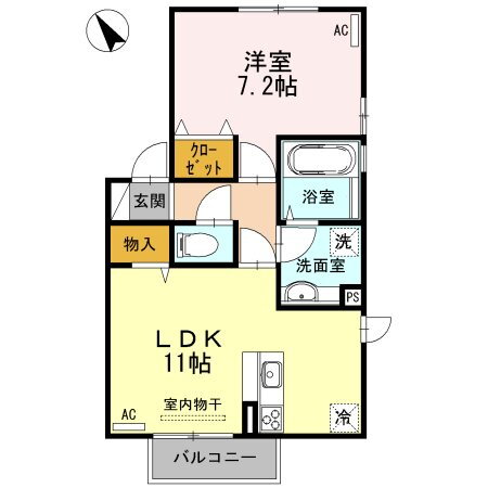 福岡県久留米市国分町 南久留米駅 1LDK アパート 賃貸物件詳細