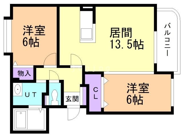 ノーヴァ３２Ｄ 3階 2LDK 賃貸物件詳細