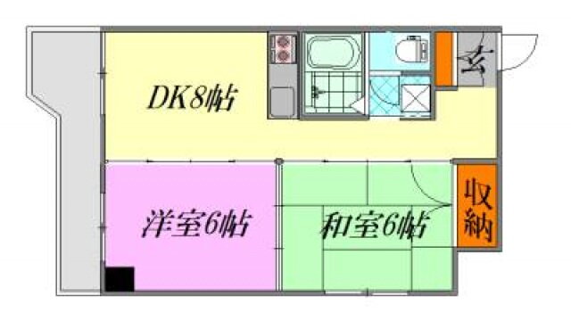 広島県広島市中区住吉町 鷹野橋駅 2DK マンション 賃貸物件詳細