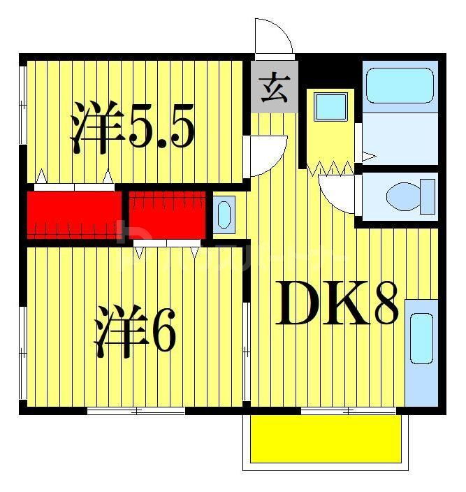 千葉県市川市田尻４ 原木中山駅 2DK アパート 賃貸物件詳細