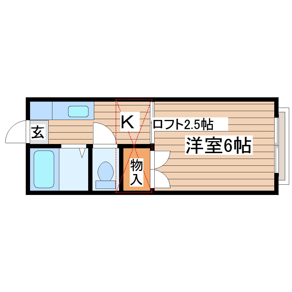 宮城県仙台市太白区泉崎２ 長町南駅 1K アパート 賃貸物件詳細