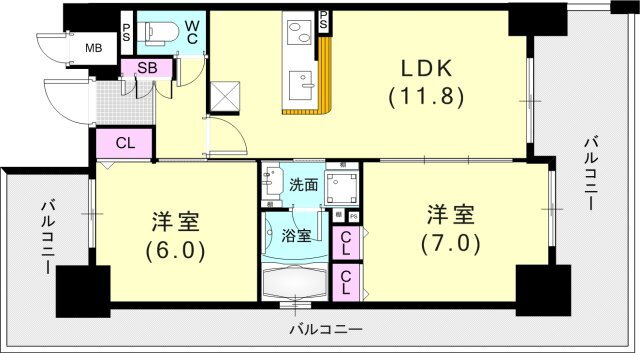 兵庫県神戸市兵庫区西宮内町 兵庫駅 2LDK マンション 賃貸物件詳細