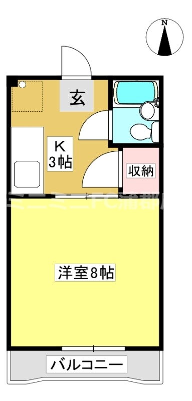 コーポラス山田 3階 1K 賃貸物件詳細