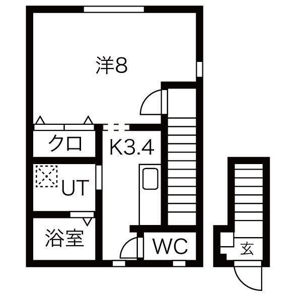 岩手県北上市しらゆり 柳原駅 1K アパート 賃貸物件詳細