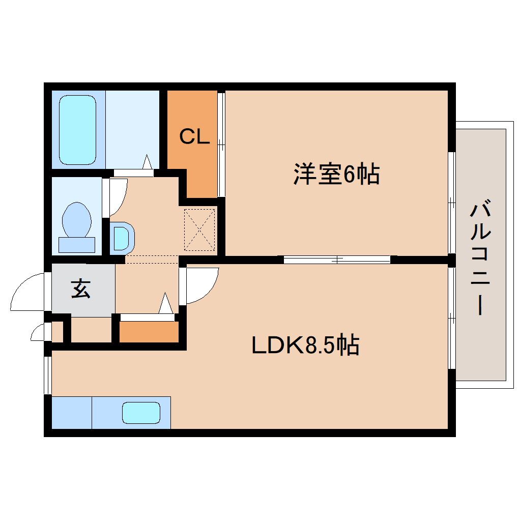 京都府相楽郡精華町桜が丘１ 高の原駅 1LDK アパート 賃貸物件詳細