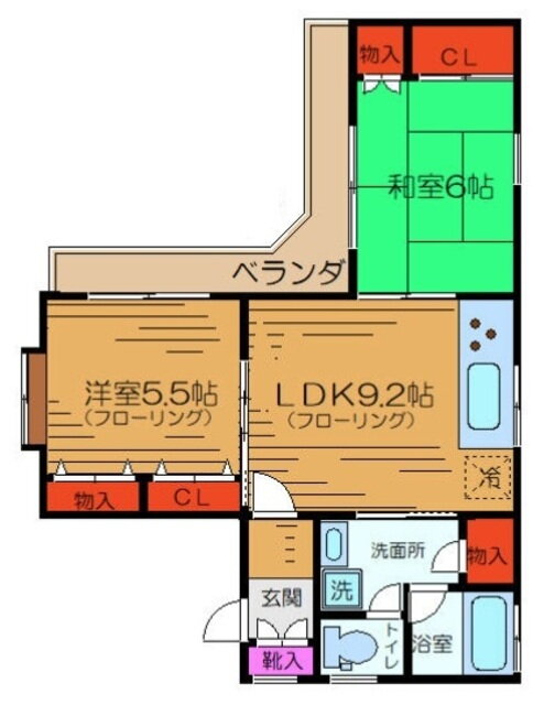 成島アパート 2階 2LDK 賃貸物件詳細