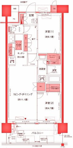 神奈川県川崎市幸区戸手４ 川崎駅 2LDK マンション 賃貸物件詳細