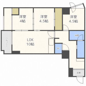 北海道札幌市豊平区豊平四条３ 学園前駅 3LDK マンション 賃貸物件詳細