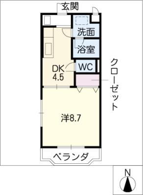 愛知県安城市小川町三ツ塚 南桜井駅 1DK マンション 賃貸物件詳細